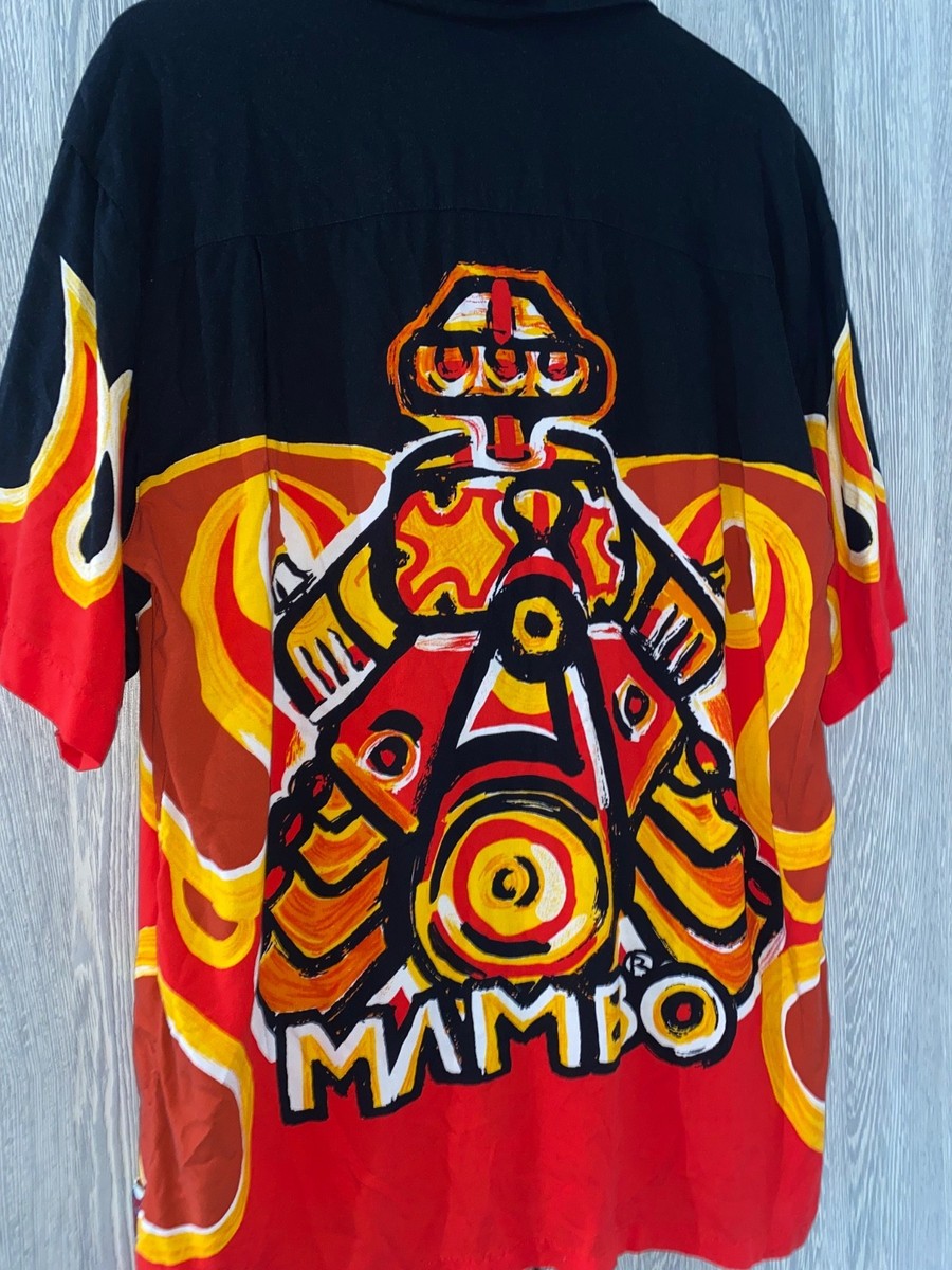 Mambo Vintage 90s Flame Loud Robin Williams Shirt, Size L | eBay