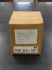 7/16"-20 x 2-1/2" Dura-Torq Hex Bolts Fine Thread Zinc Finish - Box of 25