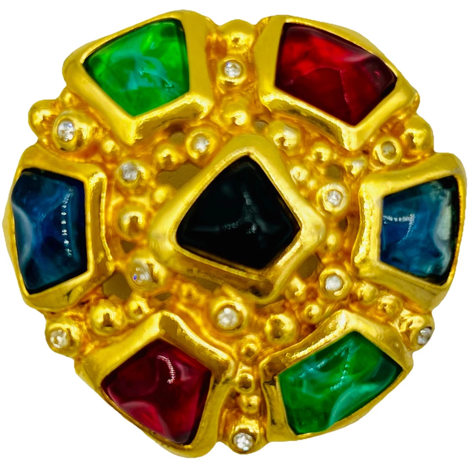 Selten, Vintage Dior Große Vergoldet Brosche/Schmuck ca.4.00x4.00cm.