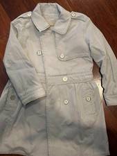 Burberry Children girls light gray trench coat 4Y