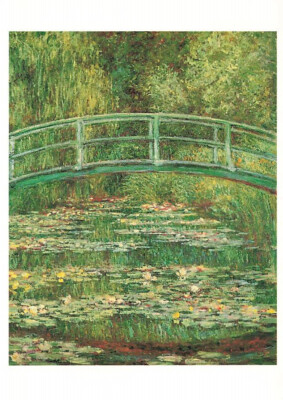 alte AK Claude Monet Bridge over pool of water lilies ung. Ansichtskarte F3076ed