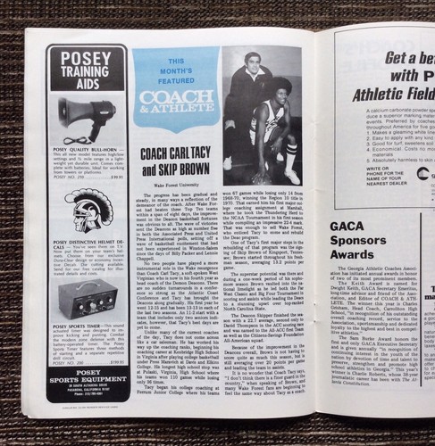 RARE 1976 Coach & Athlete Magazine: Coach Marv Harshman, Carl Tacy, Skip Brown - Foto 6 di 7