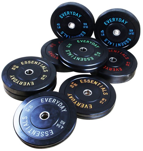 Olympic Bumper Plate Weight Plate with Steel Hub 55 lbs Single Strength Training - Picture 3 of 5