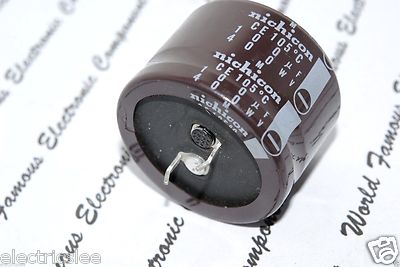 1pcs - NICHICON 100uF(100µF) 400V Radial Snap-In Capacitor - CE