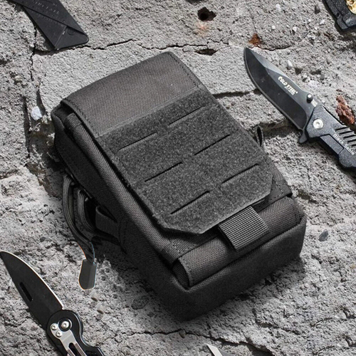 Herren Taktische EDC Handytasche Sport Outdoor Wandern Molle Hüftgürteltasche - Bild 7 von 13
