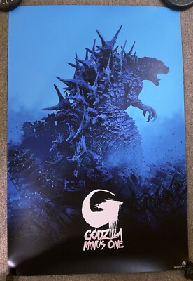 Godzilla Minus One #30/100 Blue Variant Screen Print Poster BNG