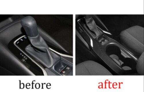 Panel de caja de cambios de consola para Toyota Corolla SE XSE 2020-2023 5 piezas acero fibra de carbono - Imagen 3 de 6
