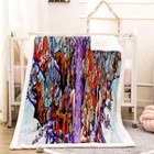 Soil Layers Nice Purple Coral 3D Warm Plush Fleece Blanket Picnic Sofa Couch