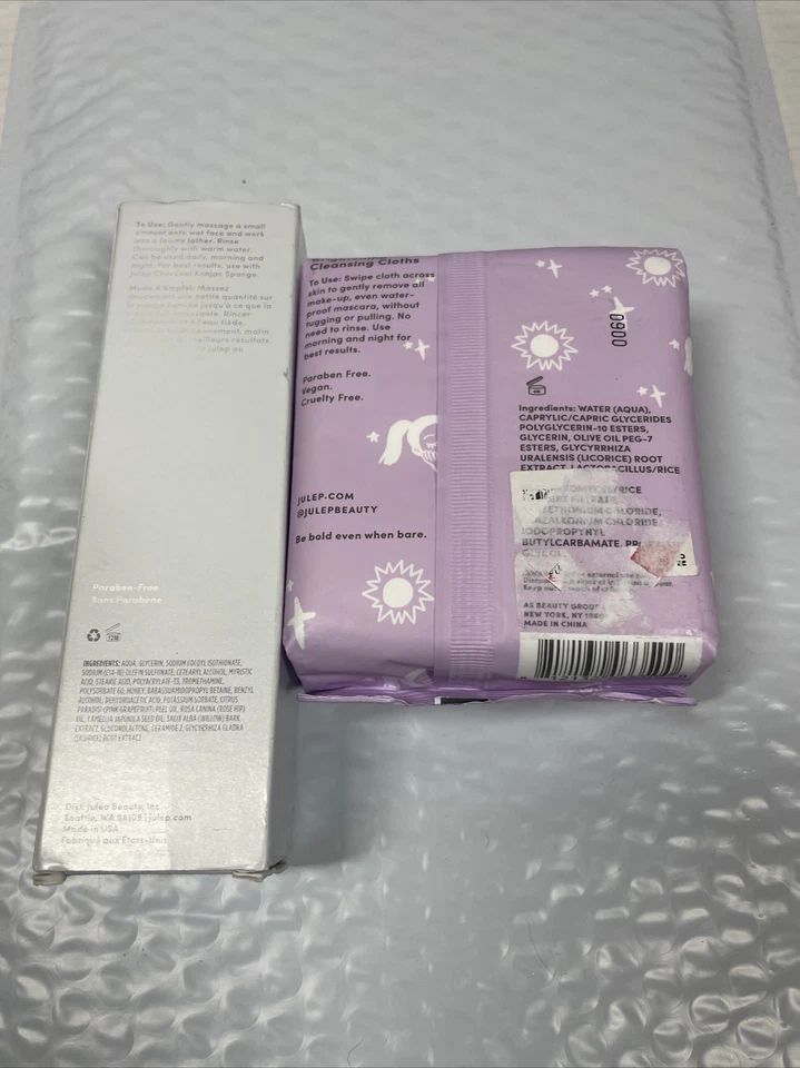 Julep LOVE YOUR BARE FACE Replenishing Creme To Foam Cleanser & Cleansing Cloths - Image 3 of 3