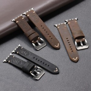 Leather Vintage Thick Cowhide Band For Apple Watch 11 10 9 8 7 6 Ultra 3 38-49mm