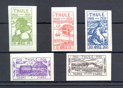 DENMARK 1935 THULE SET ** IMPERFORATED --REPRINTS ? | eBay