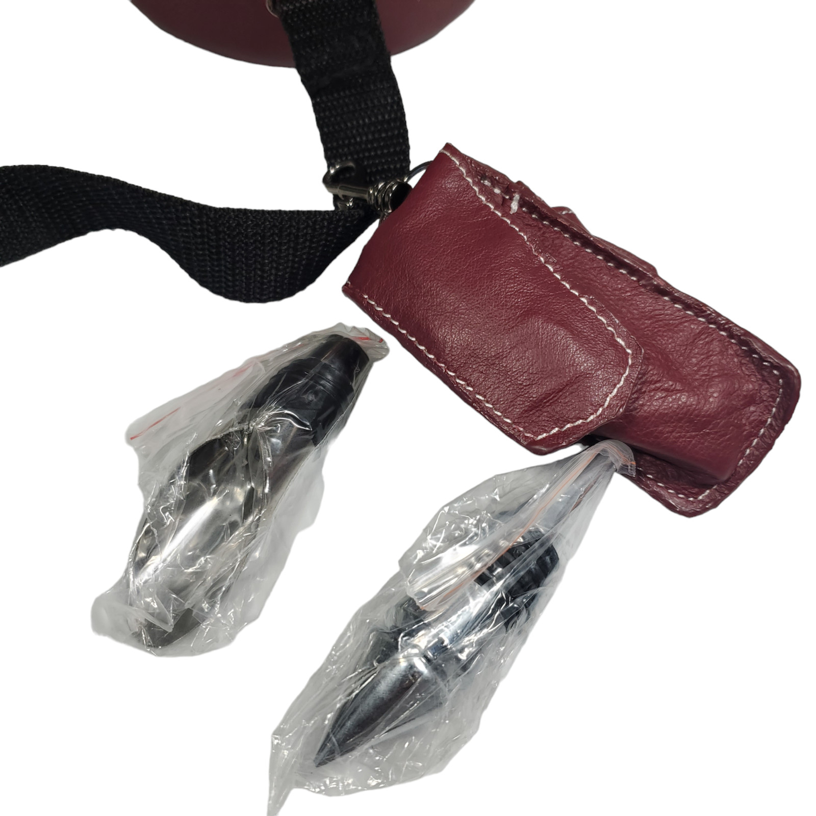 Caddy-O Wine Bottle Shoulder Bag Carrier Insulated Cooler Burgundy Leather