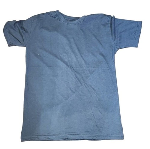 Men's Unisex Plain Crew Neck Short Sleeve Polycotton T-shirts Black Navy White - Picture 9 of 13