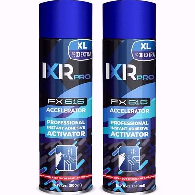 ixirpro CA Glue Activator Spray (2x16.9 oz)   Super Glue Accelerator for Bonding