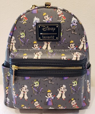 NWT Loungefly Chibi Villians Backpack NWT Loungefly Disney Villains Chibi All over Print Mini  main image 4