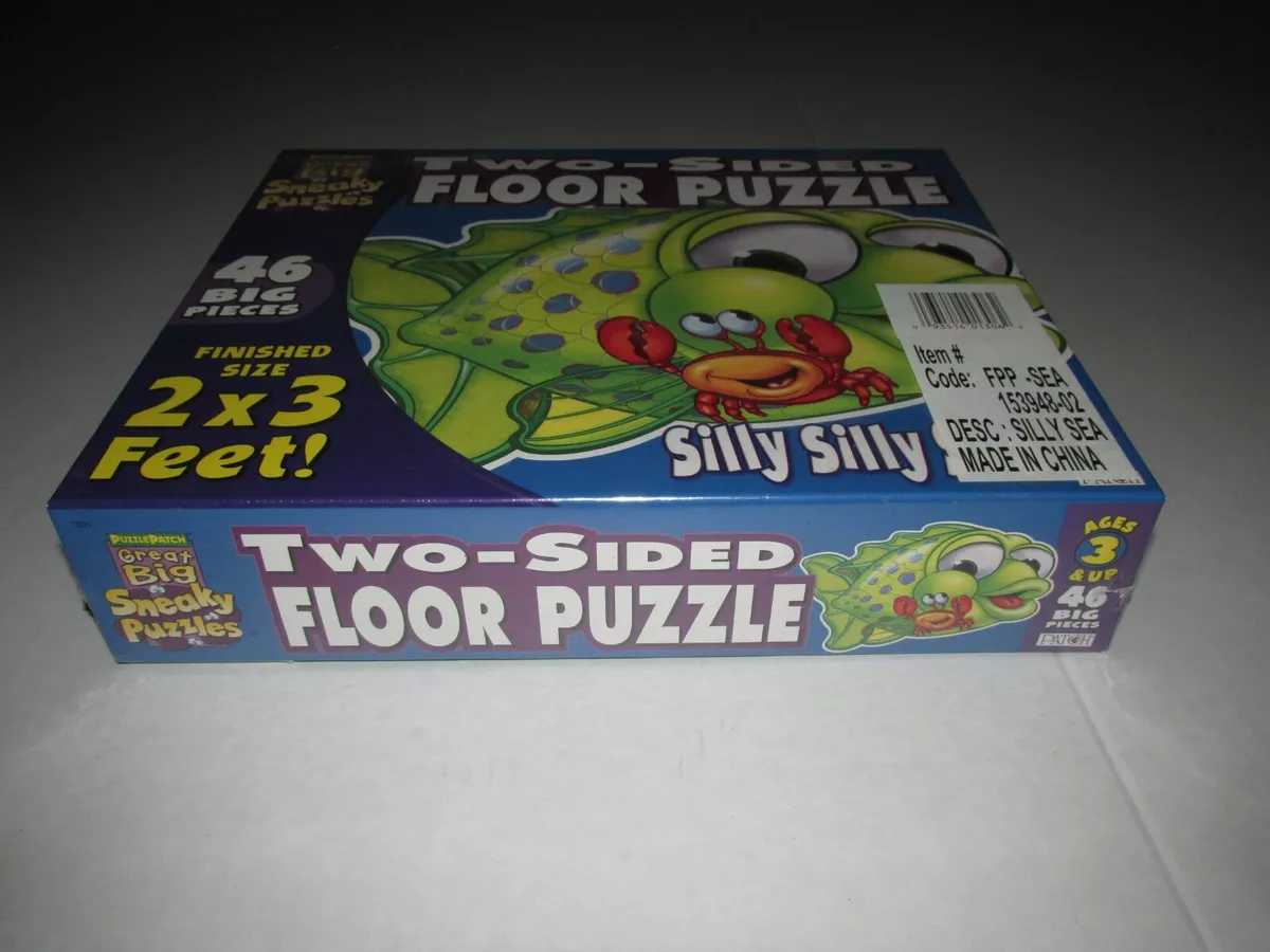 Puzzle Patch Great Sneaky Puzzles Silly Silly Sea 46 Piece 2 Sided Floor  Puzzle