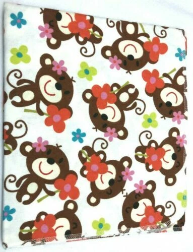 Monkeys Baby Girls' Flannel Nursery Blankets & Throws