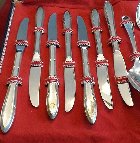Antico servizio posate piatto argento Oneida REVERIE Nobilty per 7 1937 28 pezzi - Foto 5 di 12