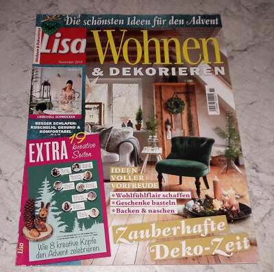 Lisa Wohnen & Dekorieren 11/2019 Advent DIY Deko-Ideen Rezepte Geschenke Basteln