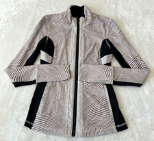 Lukka Lux Women Warm Up Zip Jacket Sz S Side Vented Mesh Black/pink Thumb Holes