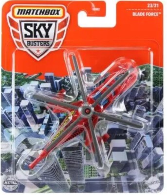Matchbox 2021 Diecast Sky Busters BLADE FORCE Helicopter Red VHTF  LIMITED ISSUE