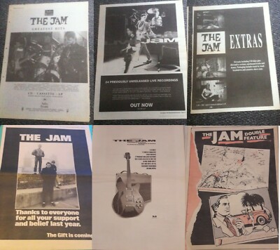 THE JAM - ORIGINAL ADVERT / SMALL POSTER greatest hits live extras paul weller *
