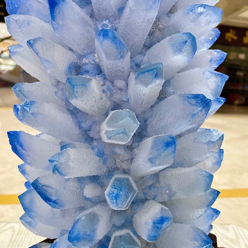 35.16LB eatiful blue Tibetan Ghost phantom Quartz Crystal Cluster Specimen - 第 12/12 張圖片