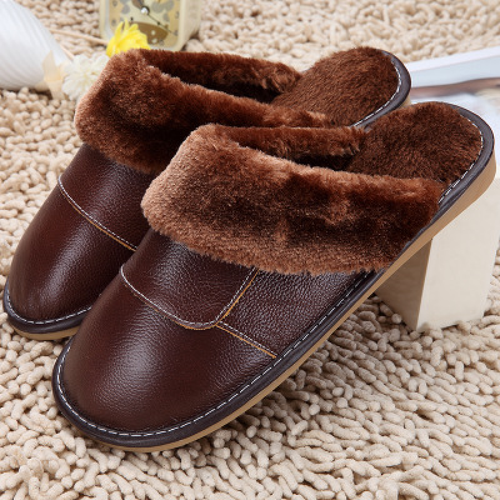 Winter Warm Indoor Slides Shoes Mens Flats Fleece Lined Round Toe Oxford  Slipper | eBay