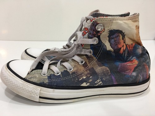 Converse All Star Hi Top Graffiti Superman Comics Sneaker Shoes Men's 5 Wo's 7 - 第 4/10 張圖片