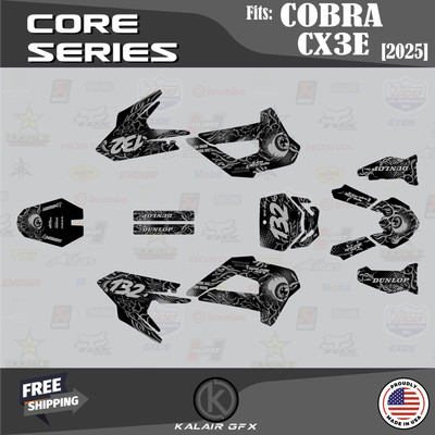Graphics Kit for COBRA CX3E CX 3E (2025) Core Series - SMOKE
