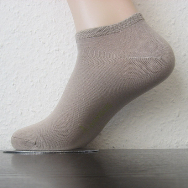 Zapatillas Calcetines Botines Bambú Con Borde Suave Natural/Beige Hombre 3 Par