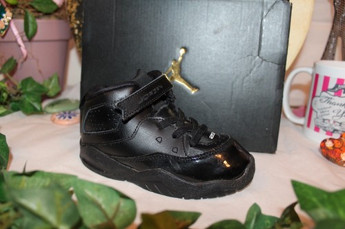 COUTURE JORDAN 23 BLACK LEATHER SNEAKERS! (SIZE 8C) - Picture 6 of 23