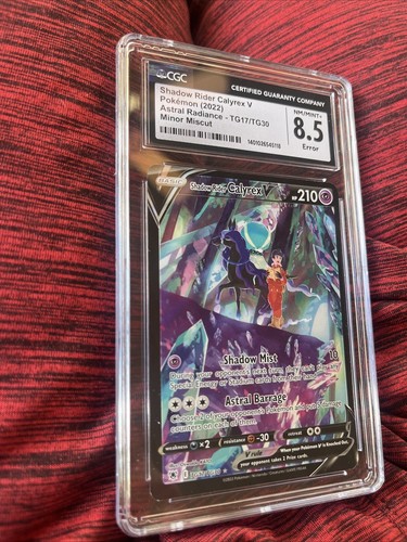 CGC 8.5 Error Card Minor Miscut Shadow Rider Calyrex V TG17/TG30 - Picture 3 of 5