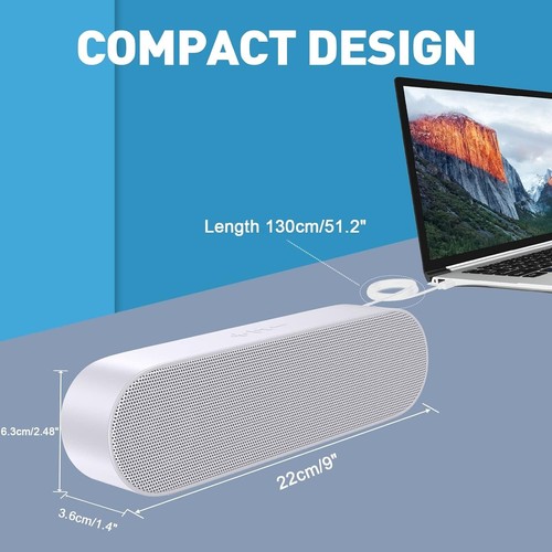 PC Lautsprecher USB Computer Lautsprecher für Desktop Laptop Mini Soundbar C35 - Bild 5 von 7