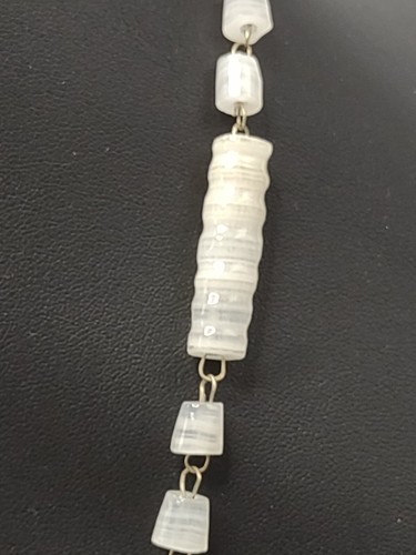 Colgante Vintage Maya Grande Lágrima Cuarzo Tallado Diseño Único Cadena Blanca - Imagen 21 de 21