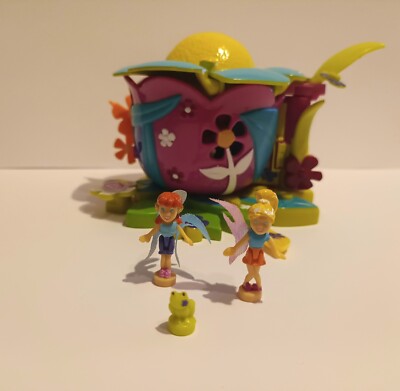 Polly Pocket Petal Playhouse Fairy Blütenhaus Blumenfee 2001 Mattel Komplett !!