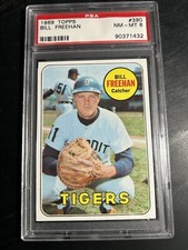 1969 Topps #390 Bill Freehan PSA 8 Detroit Tigers
