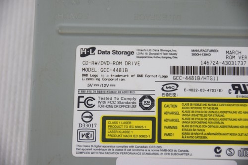 HL Data Storage GCC-4481B CD-RW/DVD-ROM DRIVE IDE - Afbeelding 4 van 4