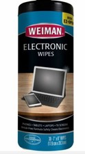 Weiman Electronics Phones Tablet Laptop Computer TV Dust Dirt Cleaner Wipes 30ct
