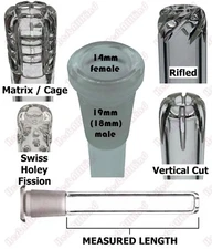 Mix & Match Premium Perc Designs Glass Downstem Reducing 19mm / 18mm to 14mm