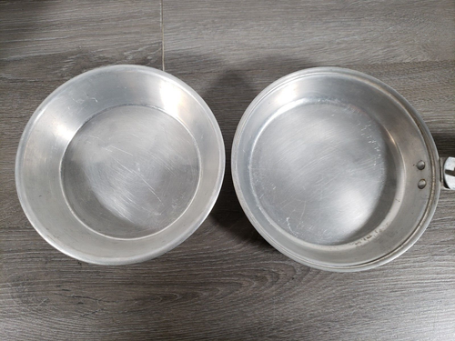 LOT OF 3 CAMPING Aluminum STAINLESS Pans MIRRO Made USA Outdoors Survival - Picture 6 of 15