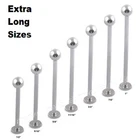 1pc. 16G 14G EXTRA LONG SIZES 316L Surgical Steel Labret Cheek Piercing 1/2"-1"