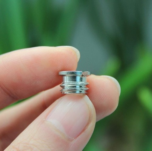 1/4" 3/8" Doble Tuerca Trípode Montaje Tornillo Macho Hembra Zapata Caliente Flash Adaptador Cámara - Imagen 12 de 39