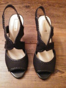 elastic slingback sandals