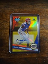 2023 Bowman Chrome University Jason Marshall Yellow Refractor 1st Auto 73/75 SSP