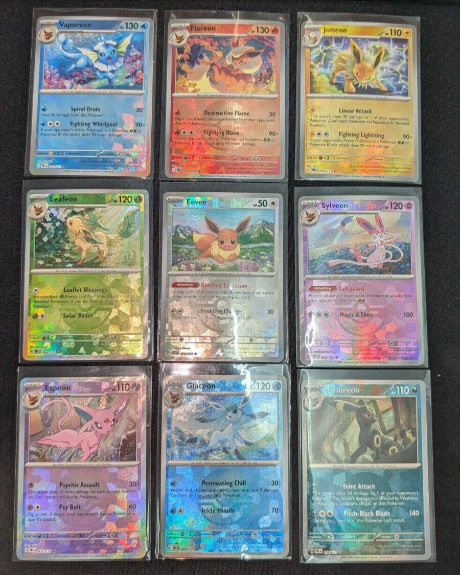 Pokemon PRISMATIC EVOLUTIONS Complete 9 Card POKE BALL PATTERN SET ENGLISH  | eBay