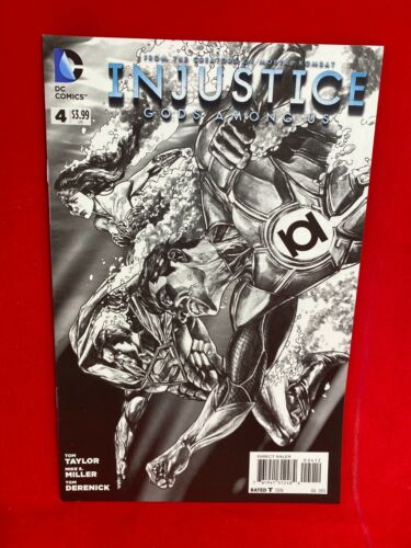  INJUSTICE GODS AMONG US # 4 SKETCH VARIANT EDITION SECOND PRINT DC COMICS C2 - Picture 1 of 7