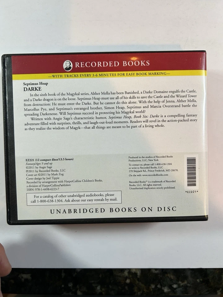 Lot 4 Angie Sage SEPTIMUS HEAP CD Audio books Flyte/Physik/Syren/Darke  Like New - Image 3 of 4