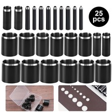 25 PCS Heavy Duty Hollow Hole Punch Set 1  25mm Manual Tool for Leather DIY Craft