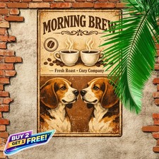 Funny Beagle Dog Metal Sign Pet Owner Home Wall Decoration 8x12